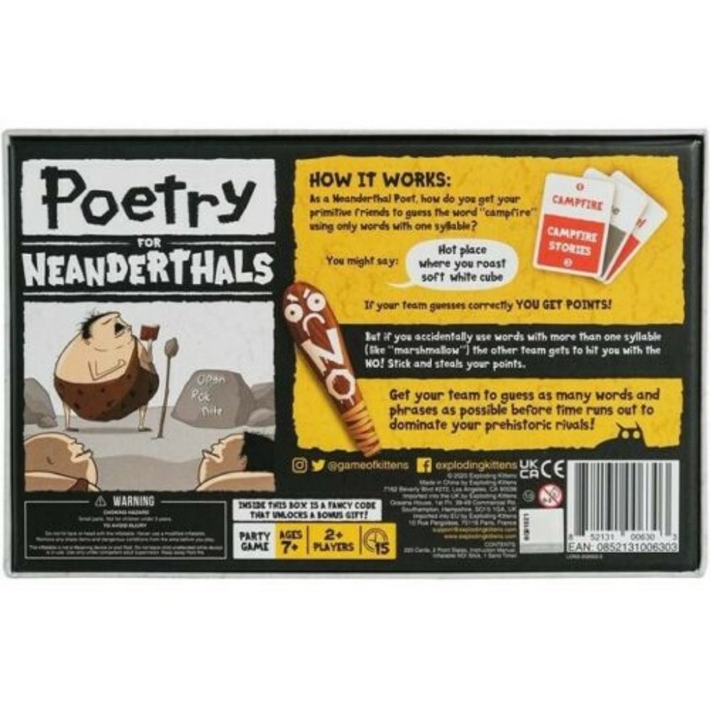 NWT Poetry For Neanderthals Word Game by Exploding Kittens - Picture 3 of 8